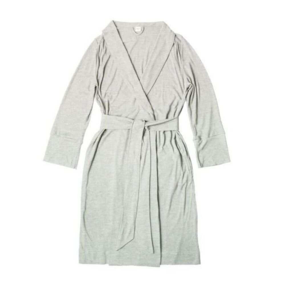 NWT Goumi Kids Womens Storm Gray Robe XL / XXL Mom Bamboo Organic Cotton Pockets